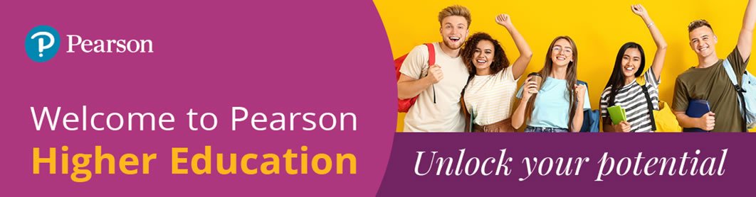 Welcome to Pearson Higher Education header image